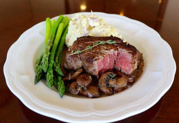 Fancy Night In: Filet Mignon With a Mushroom Wine Sauce - Wellborn 2R Beef